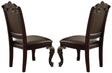 Crown Mark Kiera Dining Side Chair in Rich Brown (Set of 2) image