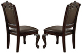 Crown Mark Kiera Dining Side Chair in Rich Brown (Set of 2) image