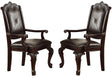 Crown Mark Kiera Dining Arm Chair in Warm Brown (Set of 2) image