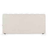 Harris - Modern Off-White Fabric Bed