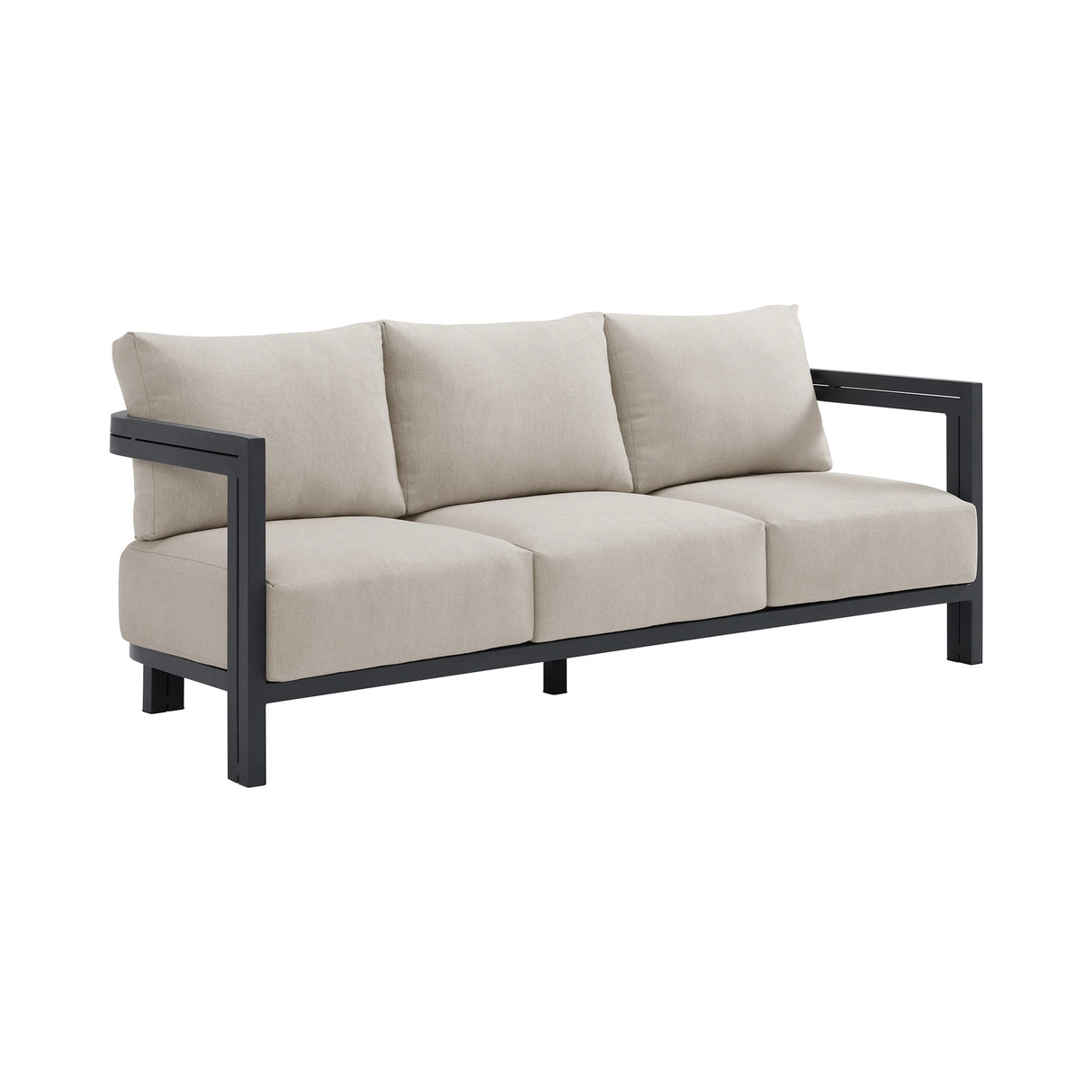 Playa Sofa - Dark Grey and Olefin Beige with 2 Pillows