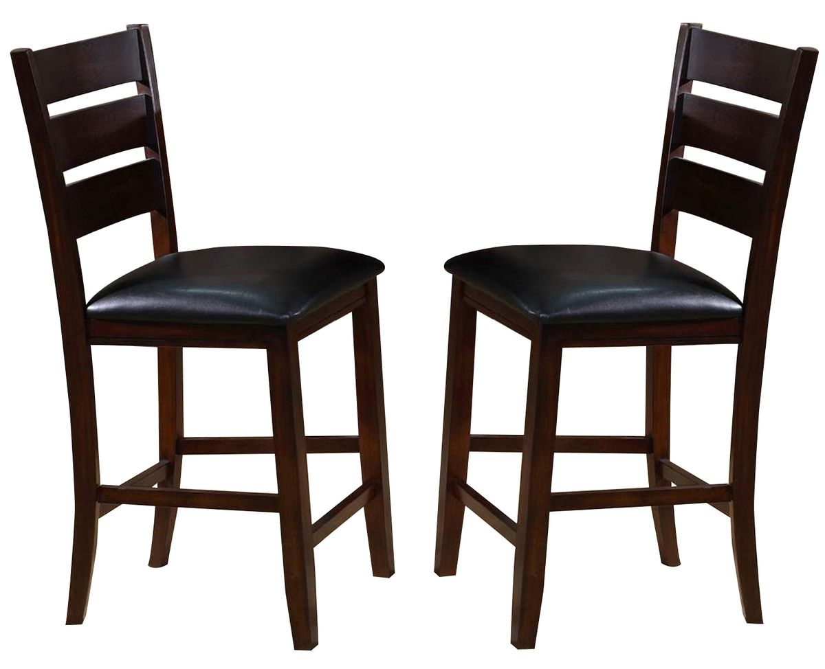 Crown Mark Bardstown Counter Height Chair in Espresso (Set of 2) image