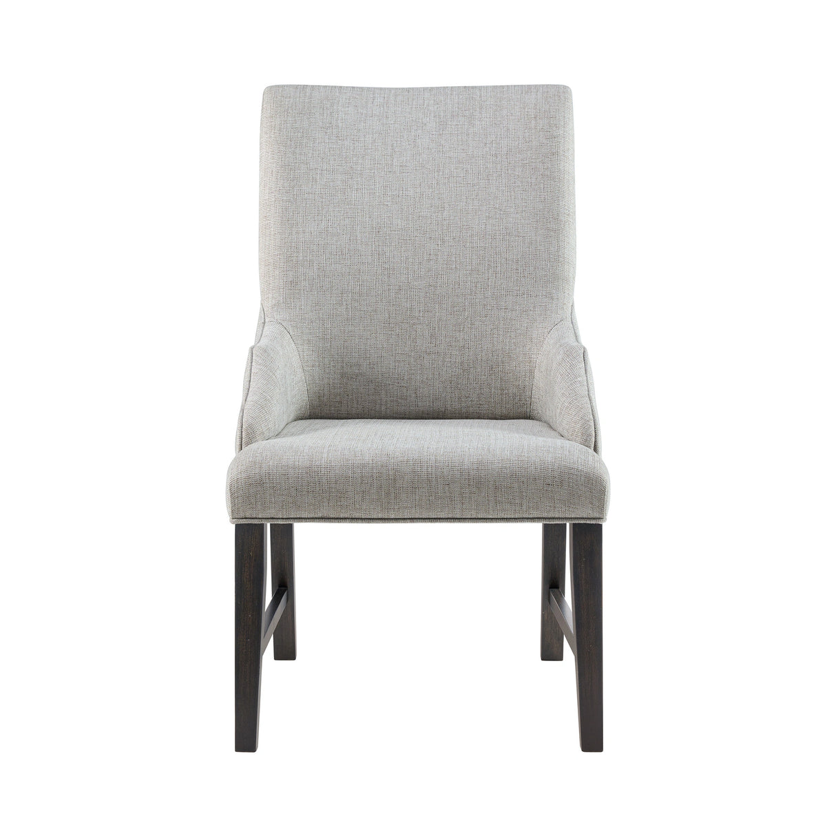 Montrose Dining Host Chair with Light Grey Fabric in Espresso (2 Per Carton)