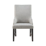 Montrose Dining Host Chair with Light Grey Fabric in Espresso (2 Per Carton)