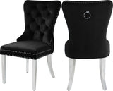 Carmen Black Velvet Dining Chair
