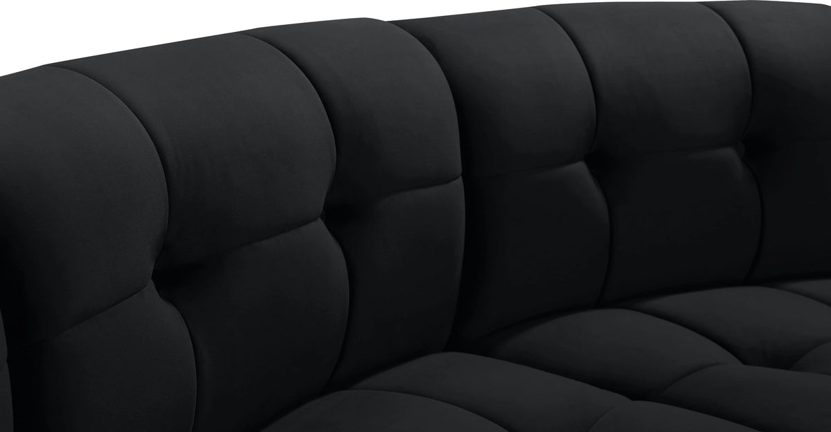 Limitless Black Velvet 2pc. Modular Sectional