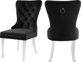 Miley Black Velvet Dining Chair