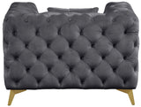 Kingdom Grey Velvet Chair