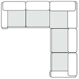 Evans - Contemporary Off-White Fabric Modular Sectional Sofa-5-Piece Sectional