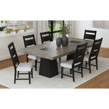 Jemma Wood Back Dining Side Chair with Beige Linen in Dark Espresso (2 Per Carton)