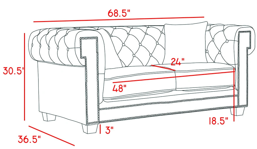 Bowery Cream Velvet Loveseat