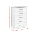 Avalanche 5-Drawer Chest in Antique White