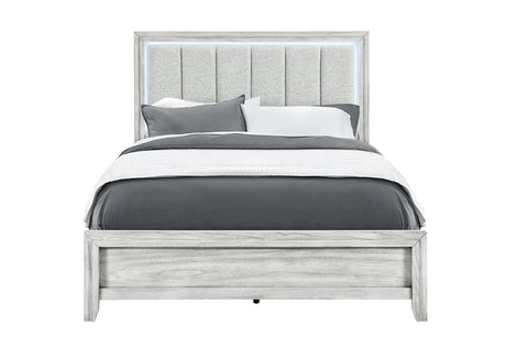 Elsie Grey Bed with LED
