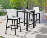 Nizuc White manufactured wood Outdoor Patio Aluminum Square Bar Table