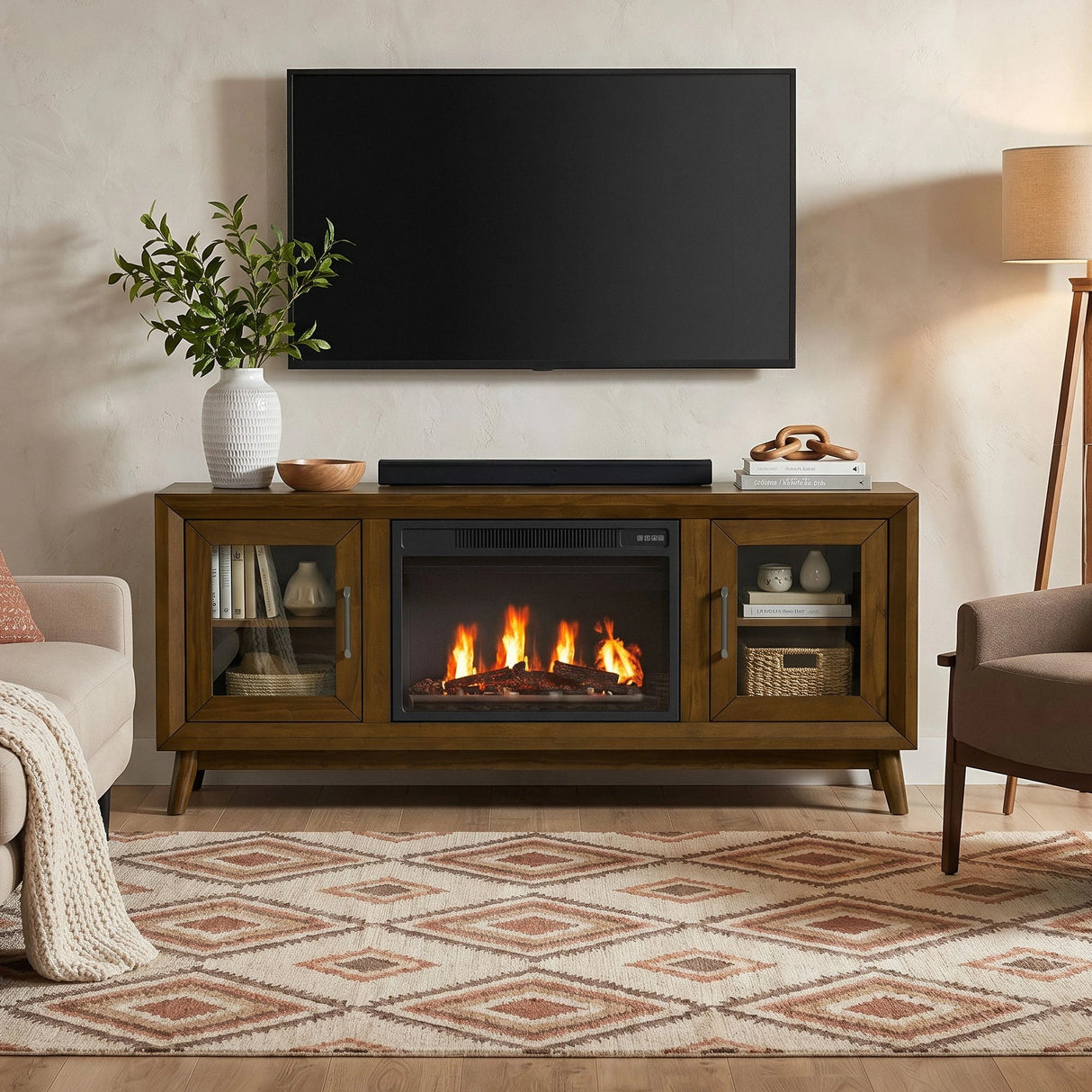 Santa Barbara TV Console in Walnut