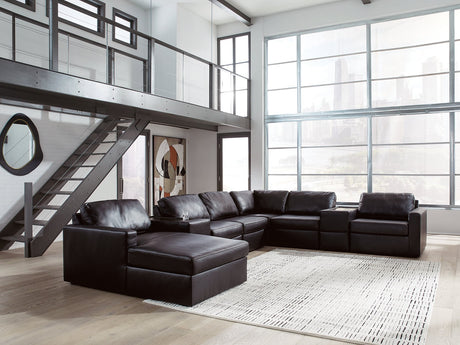 Modmax II Sectional with Chaise and Storage Consoles - galleria furniture outlet