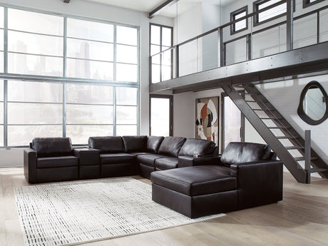Modmax II Sectional with Chaise and Storage Consoles - galleria furniture outlet