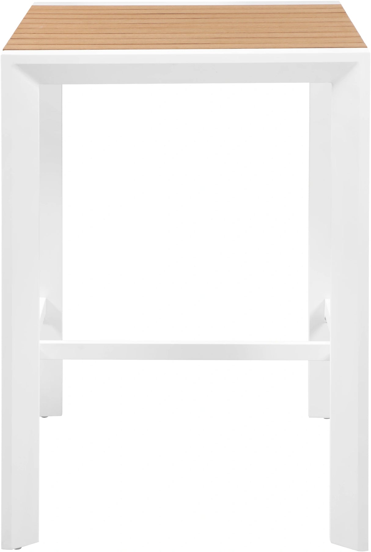 Nizuc Brown manufactured wood Outdoor Patio Aluminum Square Bar Table