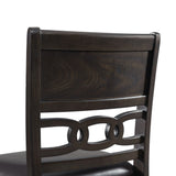 Amherst Counter Height 5PC Dining Set-Table and Four Faux Leather Side Chairs in Walnut