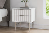 Modernist White Gloss Night Stand