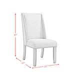 Everdeen Side Chair w/ Grey Fabric and Nail Heads in Charcoal (2 Per Carton)