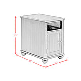 Wagner Chairside Table with USB in Cherry