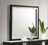 Crown Mark Furniture Rangley Dresser Mirror in Black