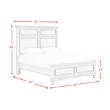 Whit-Ash Panel Bed in Light Grey