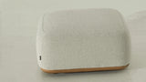 Evans - Contemporary Off-White Fabric Ottoman