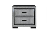 Isabella Grey Nightstand with LED