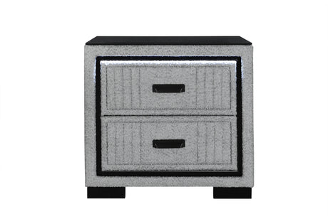 Isabella Grey Nightstand with LED