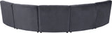 Limitless Grey Velvet 5pc. Modular Sectional