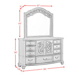 Brunswick Dresser and Mirror Set in Mahogany
