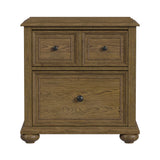 Heritage & Home Nightstand with USBC in Oak Brown