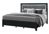Reid Black Bed with LED