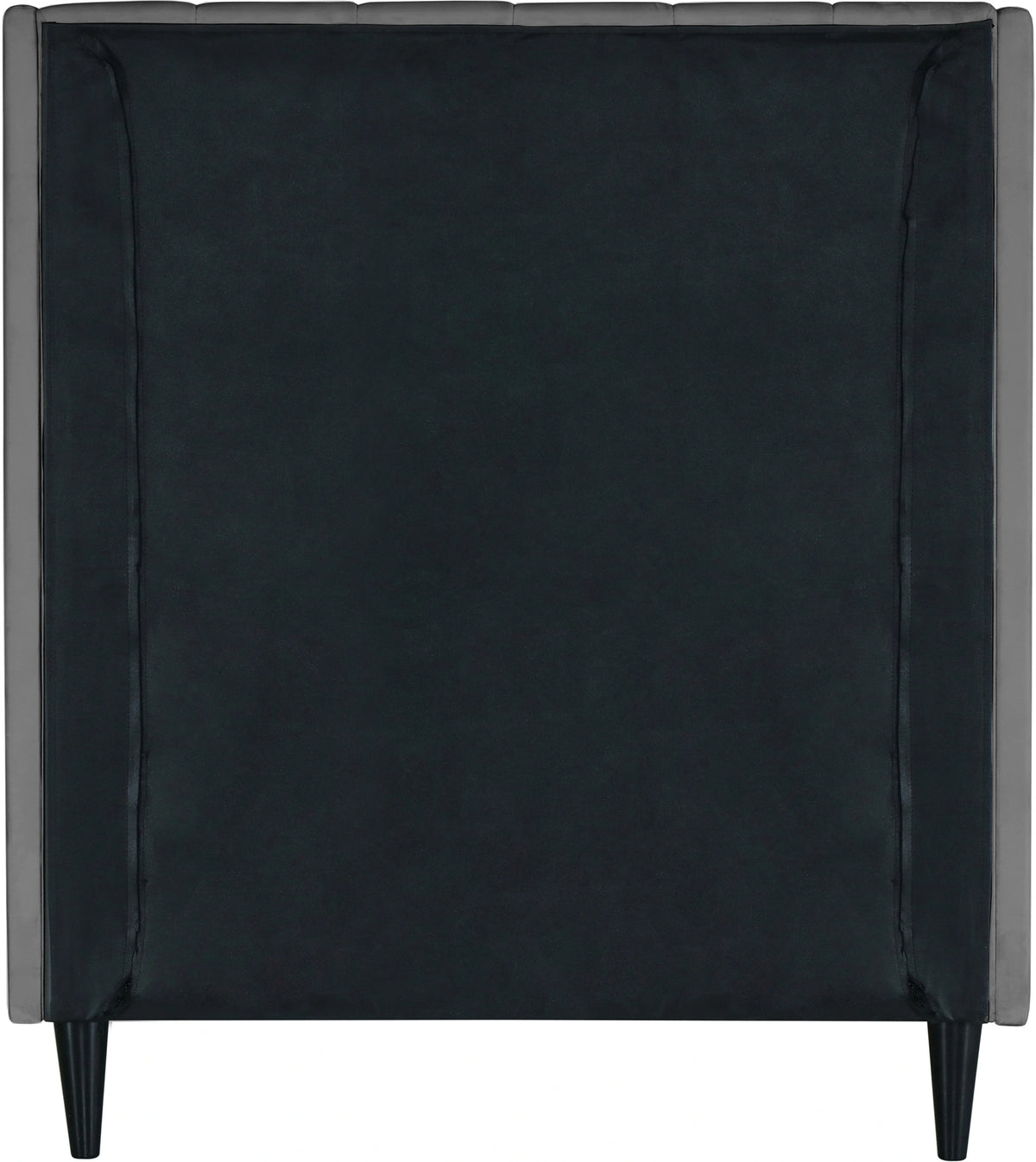 Eva Grey Velvet Twin Bed