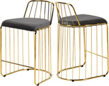 Gio Grey Velvet Stool