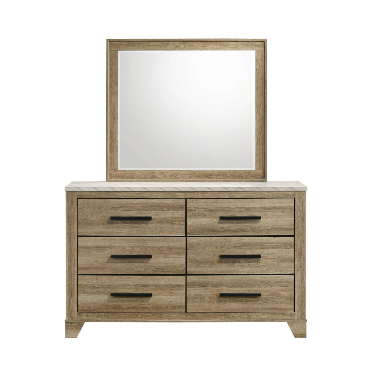 Caro Dresser and Mirror Set in Natural