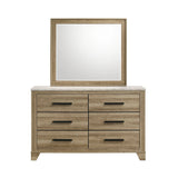 Caro Dresser and Mirror Set in Natural