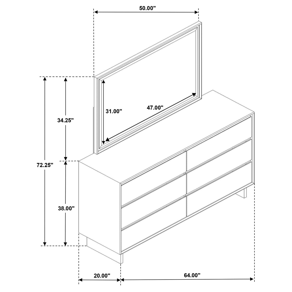 Glenwood Dresser with Mirror