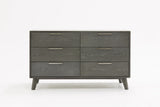 Soria Modern Grey Wash Bedroom Set