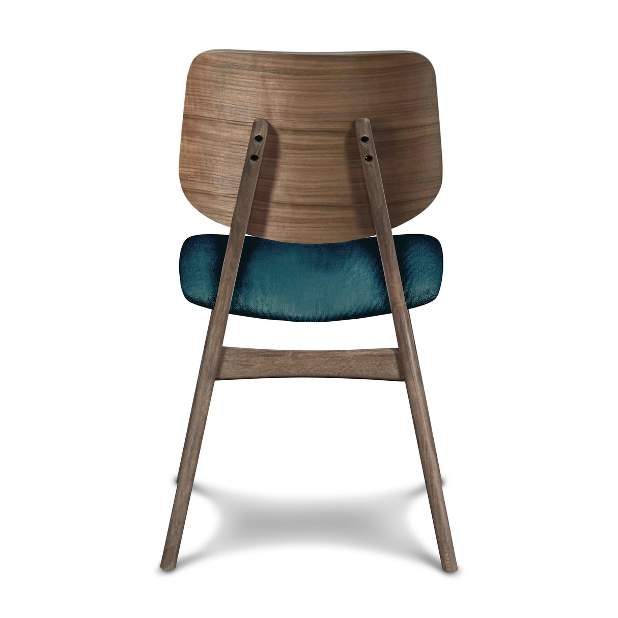 Oscar Chair With Forest Green Cushion-Walnut