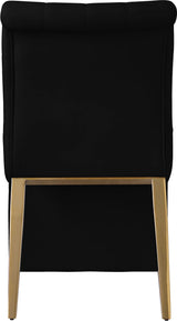 Curve Black Velvet Dining Chair