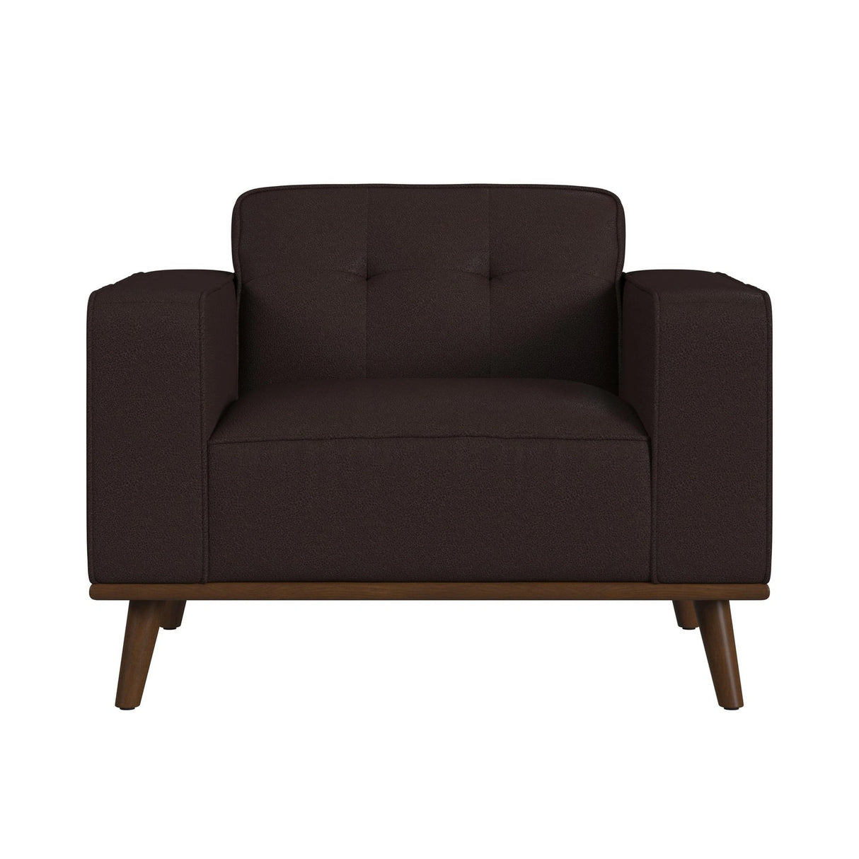 Destiny Chair with Wood Front in Pebble Brown