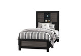 Lisbon Grey/Black Bookcase Bed