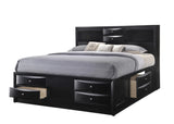 Crown Mark Furniture Emily Captain's King Bed in Black image