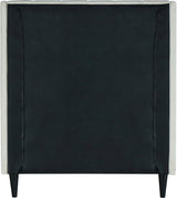 Eva Cream Velvet Twin Bed