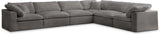 Cozy Grey Velvet Cloud Modular Sectional