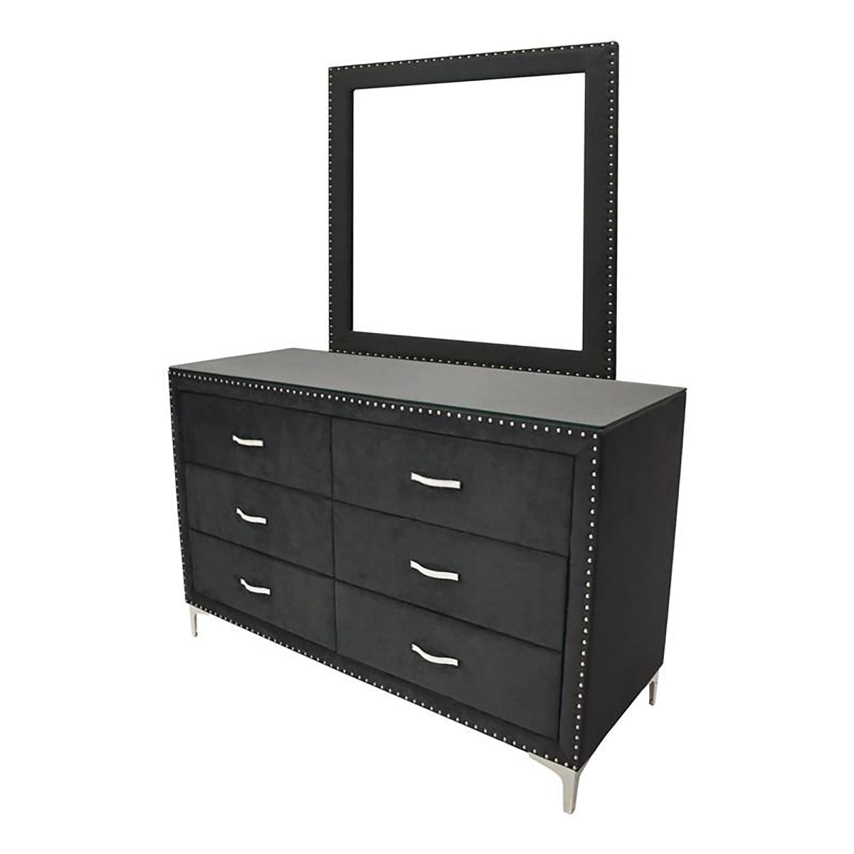 Crown Mark Furniture Lucinda Dresser Mirror in Black