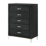 Crown Mark Furniture Lucinda 5 Drawer Chest in Black image